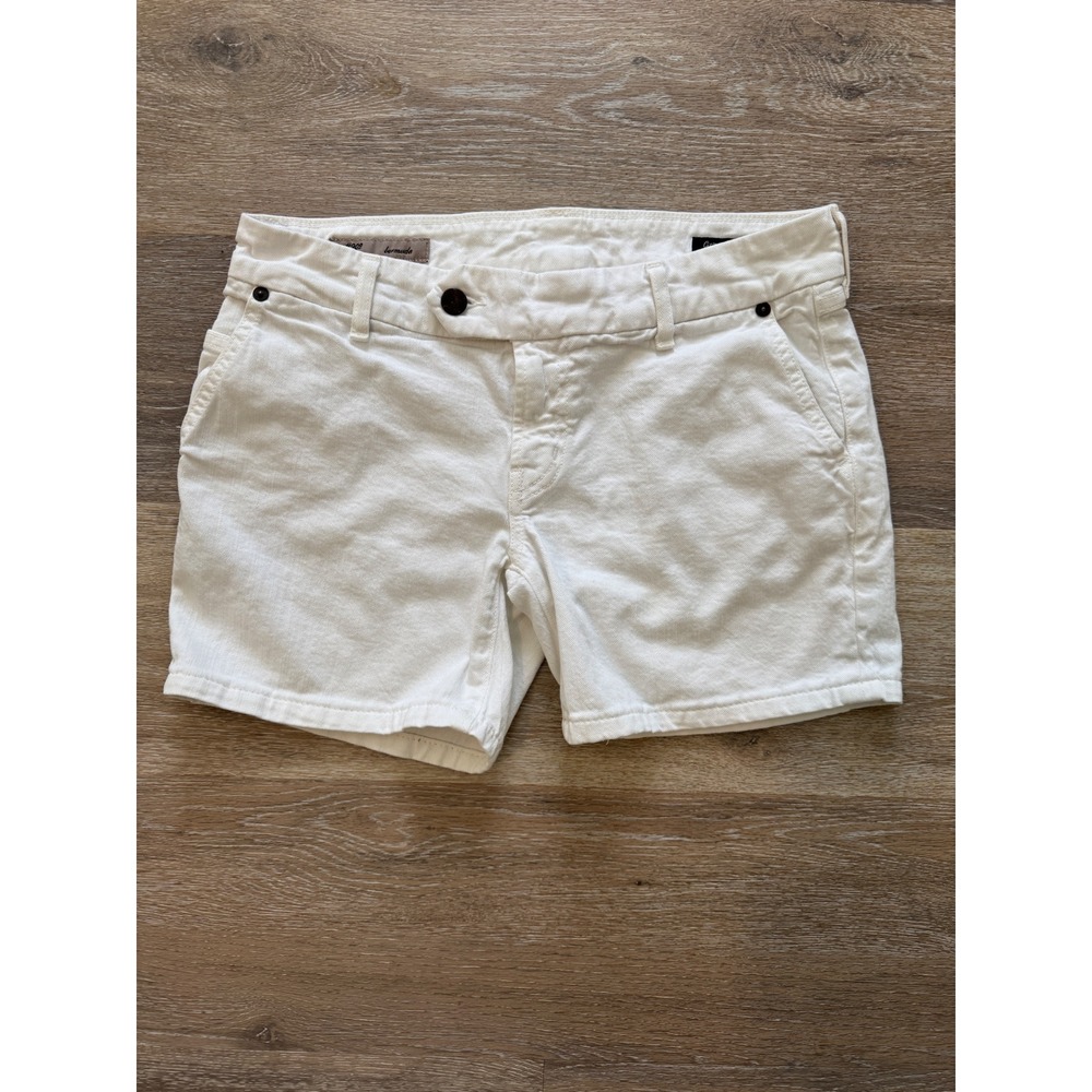 Citizens of Humanity White Stretch Bermuda Shorts Womens 28 Style 902-133 USA